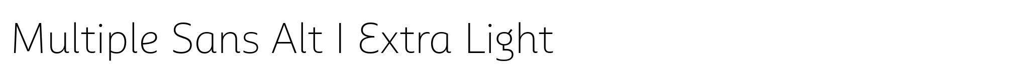 Multiple Sans Alt I Extra Light image